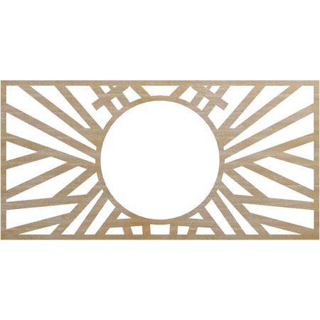 Ekena Millwork Hoover Wood Fretwork Pierced Ceiling Medallion, Hickory, 34"W x 17"H x 12 5/8"ID x 3/8"T CMWP34X17X0375HOHI